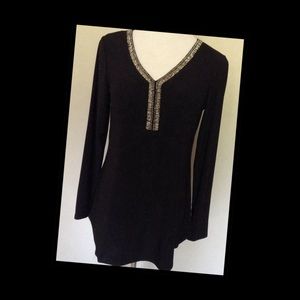 Beaded Neckline Tunic
